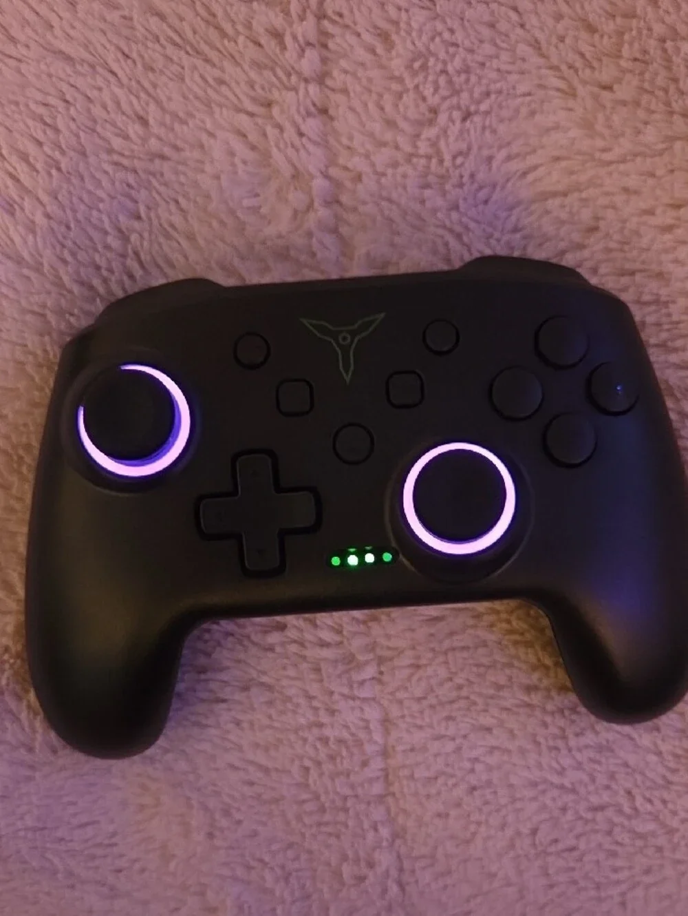 Nintendo Black Wireless Game Controller with Green Accent